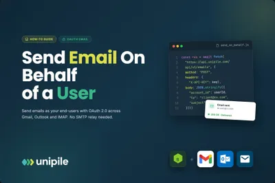 Send Email on Behalf of User API