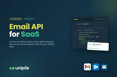 Email API for SaaS: Connect User Inboxes (Gmail, Outlook, IMAP) in 2026