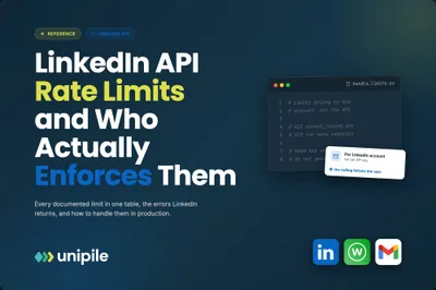 LinkedIn API Rate Limits and Restrictions in 2026: What LinkedIn Enforces, What Unipile Recommends