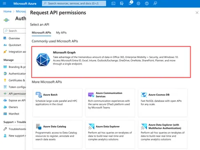 Choose Microsoft Graph