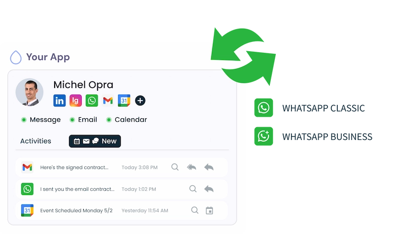 WhatsApp Classic and Business integration in your app